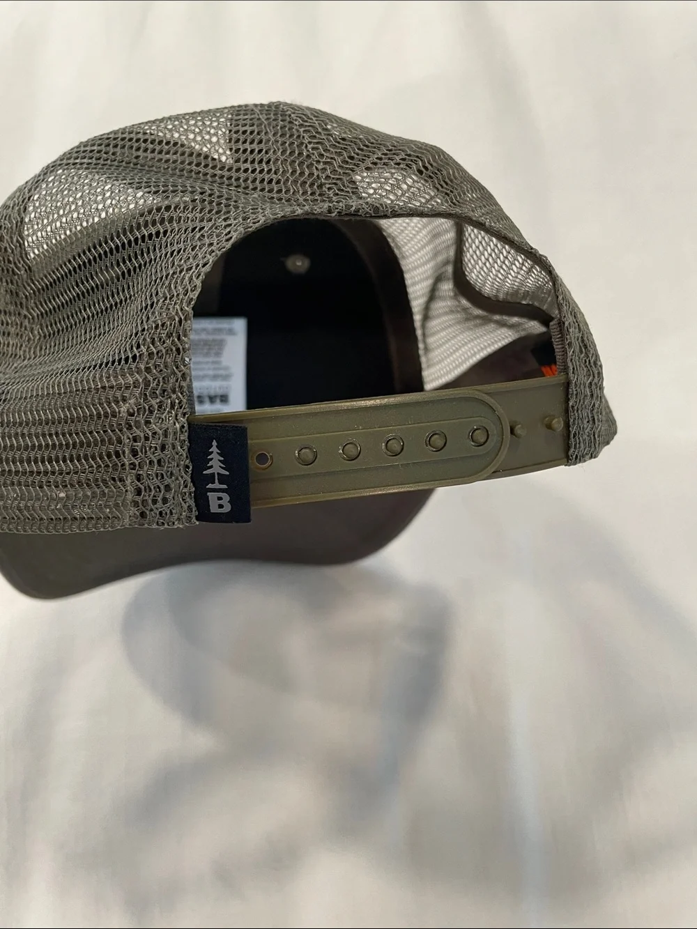 Bass Outdoor embroidered Mesh Back Trucker Hat- Olive Green